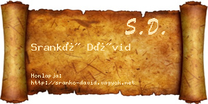 Srankó Dávid névjegykártya