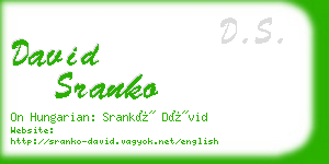 david sranko business card